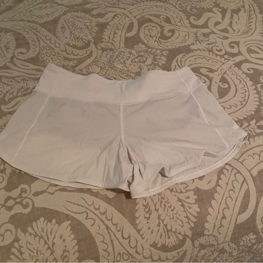 Lululemon Run Times Short II *4" white